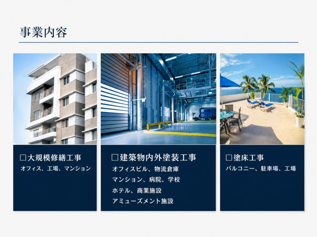 田和塗装工業株式会社の塗装、施工実績